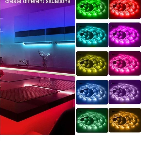 Led Strip Lights, 5050 Led Lights for Bedroom, Kitchen, Home Decoration - Picture 7 of 8